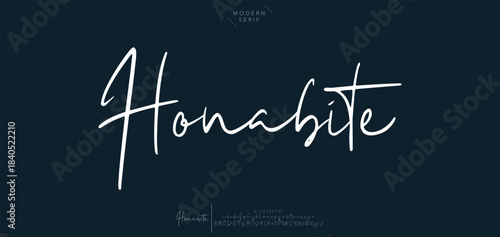 A bold, stylish typeface with a touch of organic fluidity.