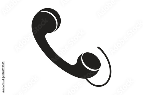 Vector illustration of a telephone receiver on white background