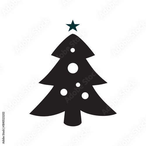 single icon with Christmas and New Year theme