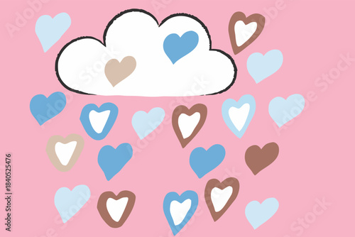 Tender Valentine Vector Background – Light Coral and Pink Hearts, Soft Gradient, Copy-Friendly