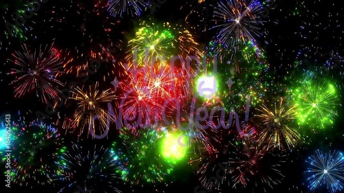 Happy Christmas Day Animated a 4 K video.25 December wish. Christmas holiday decoration, Christmas spruce.
