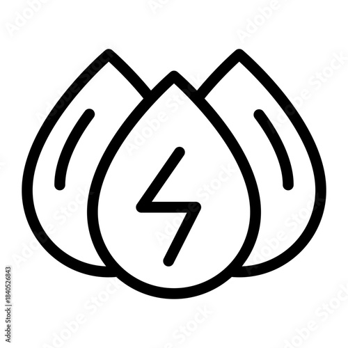 water energy icon for illustration