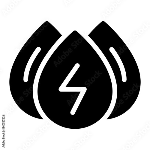 water energy icon for illustration