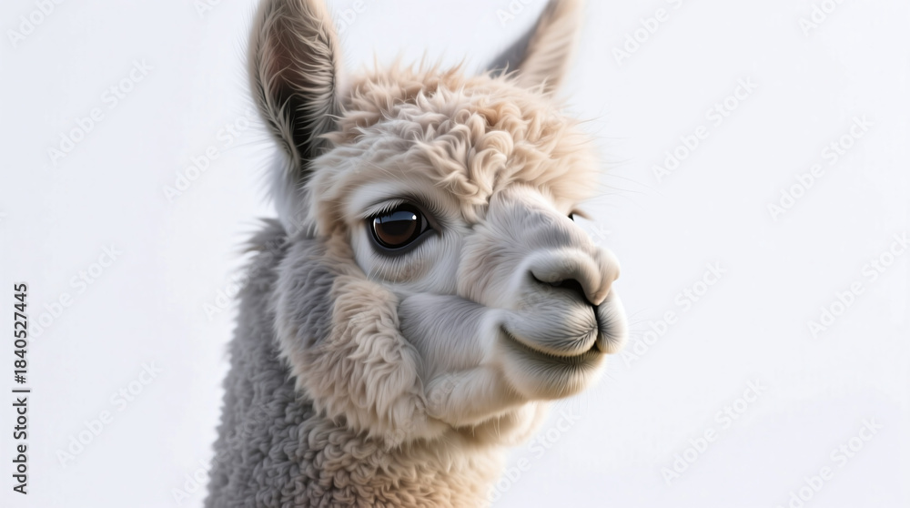 Obraz premium alpaca isolated on white background