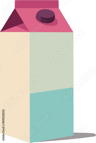 Vector illustration of a milk carton