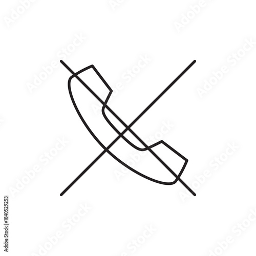 Silent Mode Off Phone Handset Line UI Icon