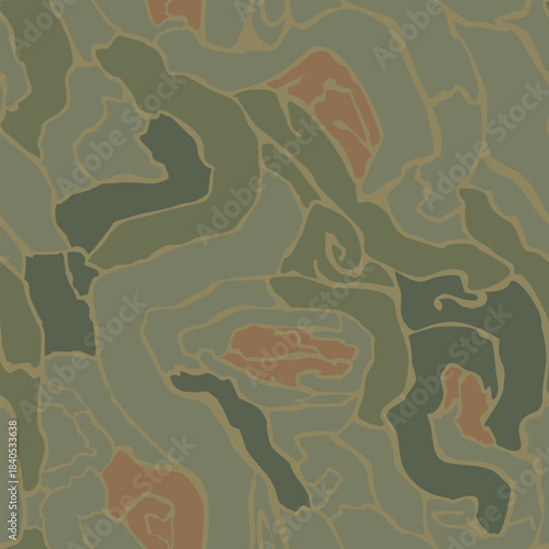 Vector seamless camo tiger stripe army fatigue pattern design