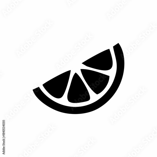 fruit icon with fine lines and black silhouette color