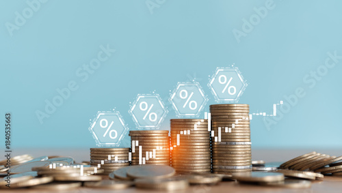 Basic concepts of finance and financial technology about business prosperity and asset management