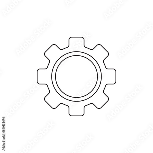 Outline Cogwheel Gear for Application Settings