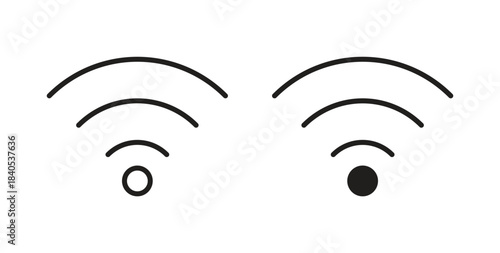 Signals icon in simple flat trend modern graphic design abstract logotype element