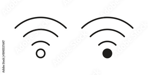 Signal icon in simple flat trend modern graphic design abstract logotype element