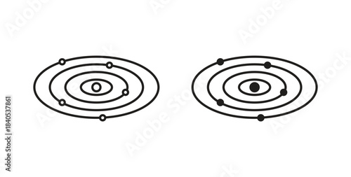 Space icon in simple flat trend modern graphic design abstract logotype element