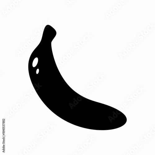 fruit icon with fine lines and black silhouette color