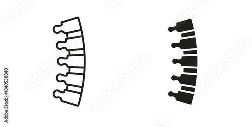Spine icon in simple flat trend modern graphic design abstract logotype element