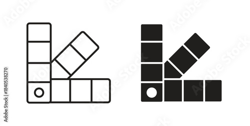 Swatch icon in simple flat trend modern graphic design abstract logotype element