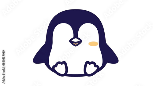 Charming Cartoon Penguin Illustration with a Touch of Whimsy.
