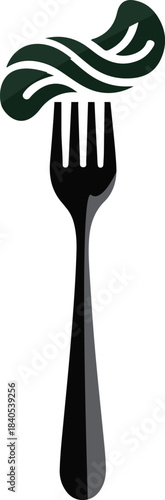 Illustration of a fork isolated on transparent background