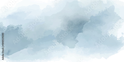 Soft watercolor blue sky background with white cloud texture. Light and airy abstract style, fresh and simple.summer blue sky banner light cloudy texture, Clouds white patterns on bright blue sky back