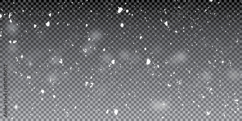 Abstract Star Dust Particle Background. Falling snow on transparent background 