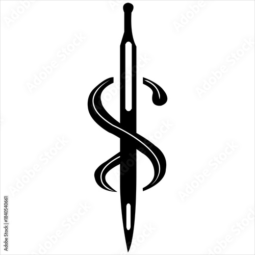 A sleek and professional medical instruments logo with crisp lines and clear healthcare symbols, perfect for clinics, hospitals, medical brands, and wellness-focused services.