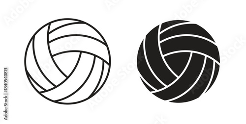 Volley ball icon in simple flat trend modern graphic design abstract logotype element