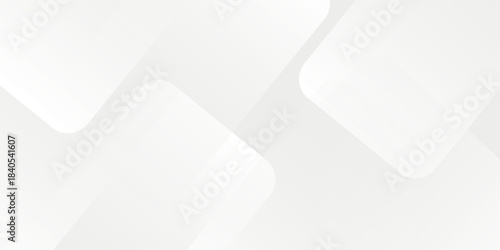 3D white geometric abstract background overlap layer on bright space with rounded rhomb effect decoration