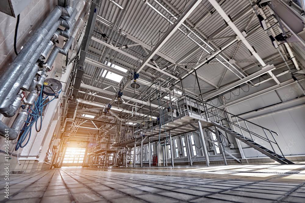 Fototapeta premium milk collection room at a milk processing plant