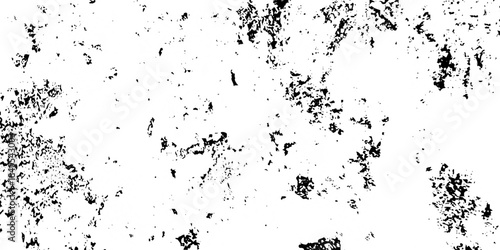 Urban overlay spotted concrete grain surface grainy noise rust wall grunge black splatter and white background. damaged chalk crack rough ink wall texture.	