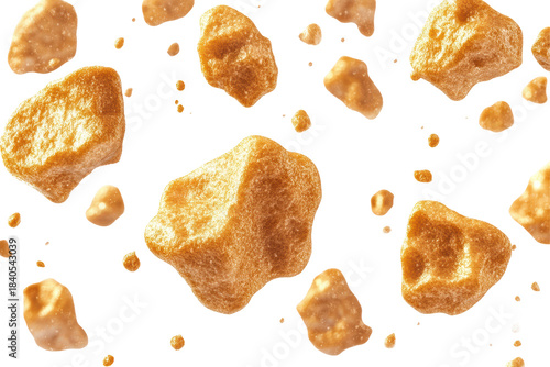 Wallpaper Mural Golden Brown Sugar Crystals Floating. Sweetness And Culinary Ingredient Concept Isolated On Transparent Background Torontodigital.ca