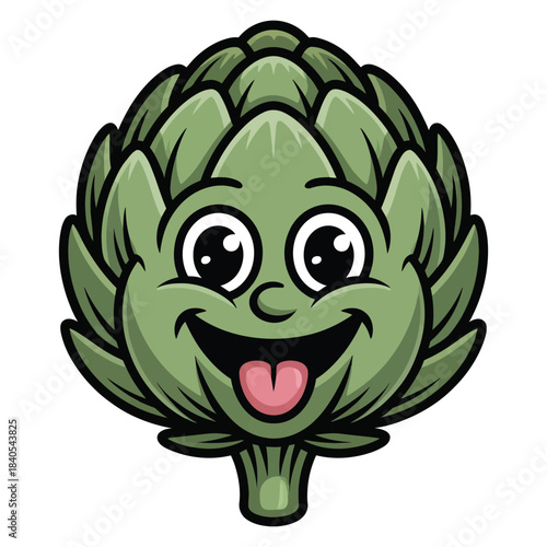 Fresh Green Artichoke Vegetable Illustration