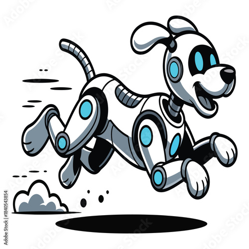 Friendly Robot Dog with Heart Antenna
