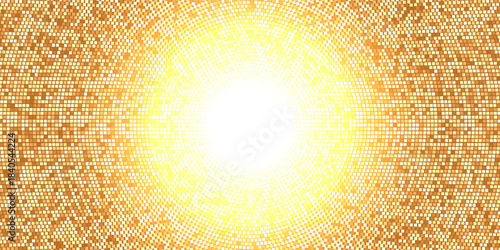 Rectangular shiny, sparkling gold sequin party background. Simple pattern for nightclub or disco. Yellow luxury wallpaper, backdrop for disco. Vector illustration