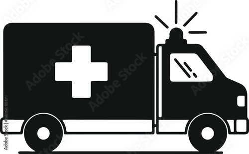 Ambulance Vector Icon Vector