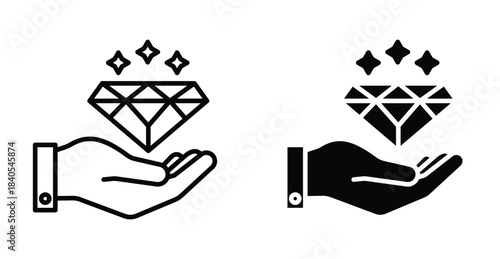 Values icon. Line with editable stroke and flat for Web