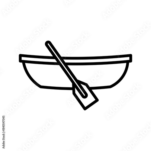 rowing boat icon vector icon graphic