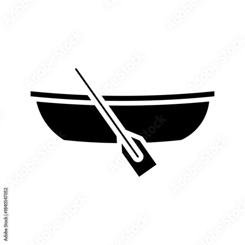rowing boat icon vector icon graphic
