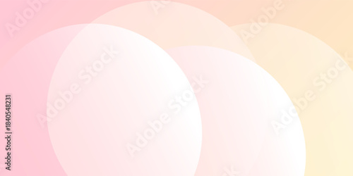 minimalist banner background. soft color. pink and yellow gradation. circle pattern shape.abstract .memphis.eps 10