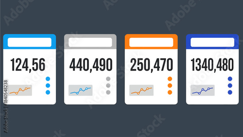 Digital Statistics: A collection of data presentations and financial information. Offering a clean and organized view of various statistics.