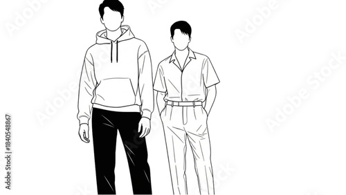 A versatile set of people figures, an auto cad drawing for architectural visualization.