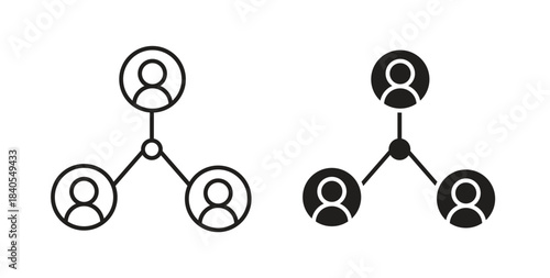 Stakeholders icon concept set. Simple icon collection