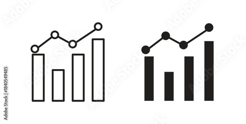 Statistics icon concept set. Simple icon collection