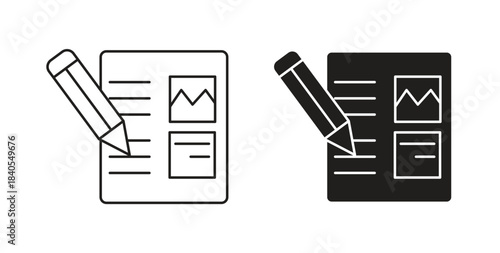 Storyboard icon concept set. Simple icon collection