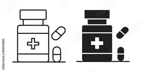 Supplement icon concept set. Simple icon collection