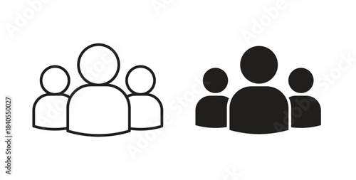 Team icon concept set. Simple icon collection