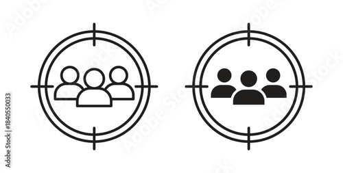 Target audience icon concept set. Simple icon collection