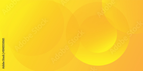 Abstract circles yellow background. Vector illustration