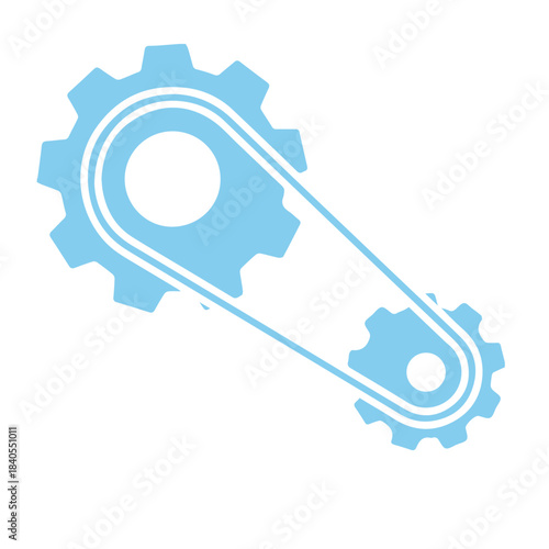Mechanical Gear Chain Icon