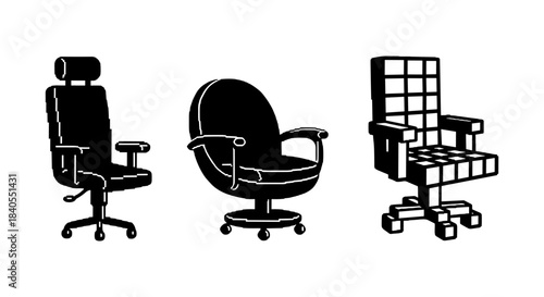 Silhouette collection of office and gamer chairs