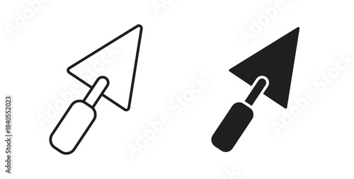 Trowel icon concept set. Simple icon collection